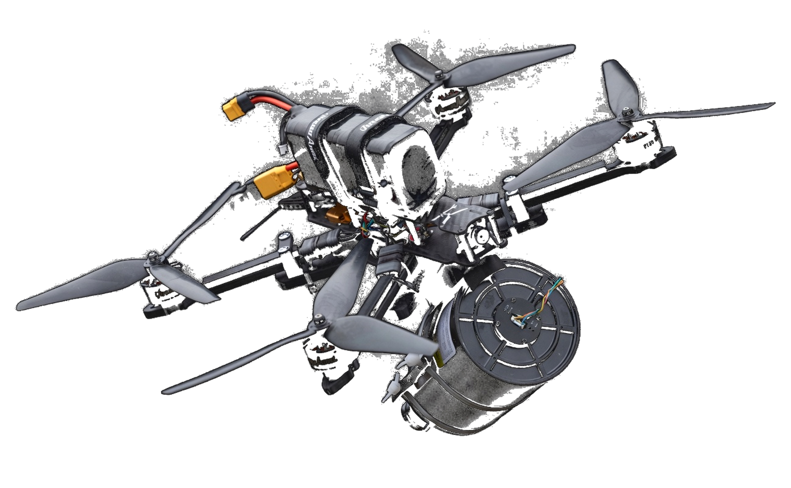 Fiber-optic FPV kamikaze drone